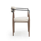 Chaise de salle à manger capitonnée noire/dorée, style moderne, lot de 2