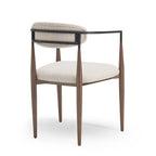 Chaise de salle à manger capitonnée noire/dorée, style moderne, lot de 2