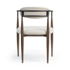 Chaise de salle à manger capitonnée noire/dorée, style moderne, lot de 2