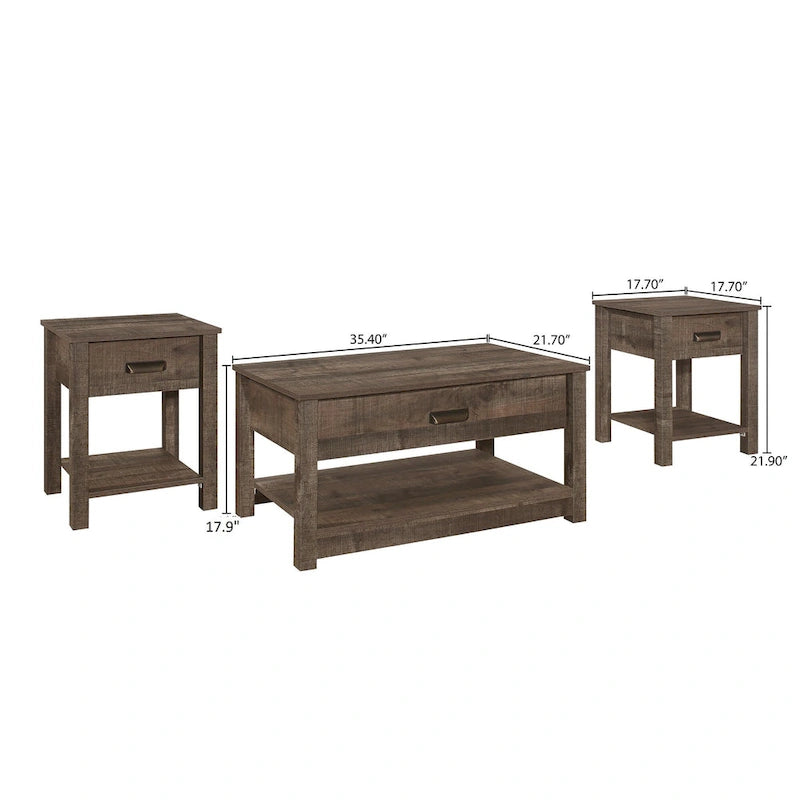 Lot de 3 tables basses Mark