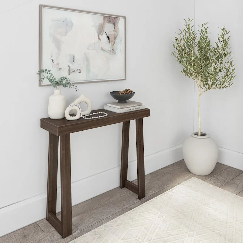 Console classique 36" – Coquillage/Pécan/Noyer/Noir/Blanc/Blond/Blanc côtier | Pin massif