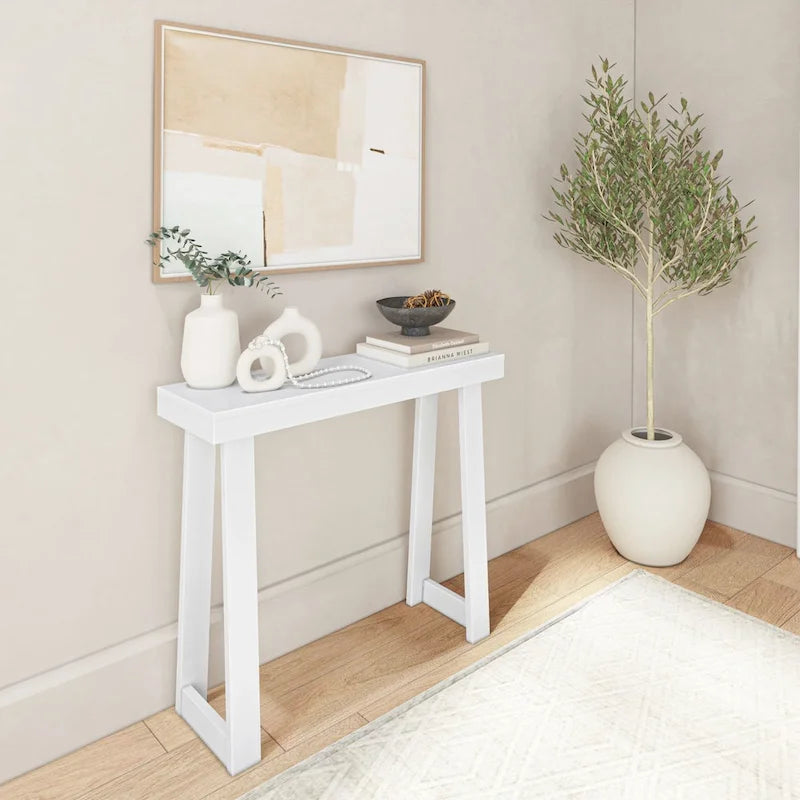 Console classique 36" – Coquillage/Pécan/Noyer/Noir/Blanc/Blond/Blanc côtier | Pin massif