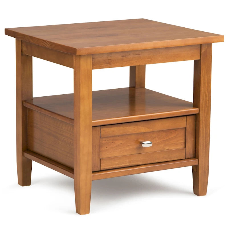 Table d'appoint de transition avec tiroir et étagère ouverte, 50,8 cm de large – Plusieurs coloris