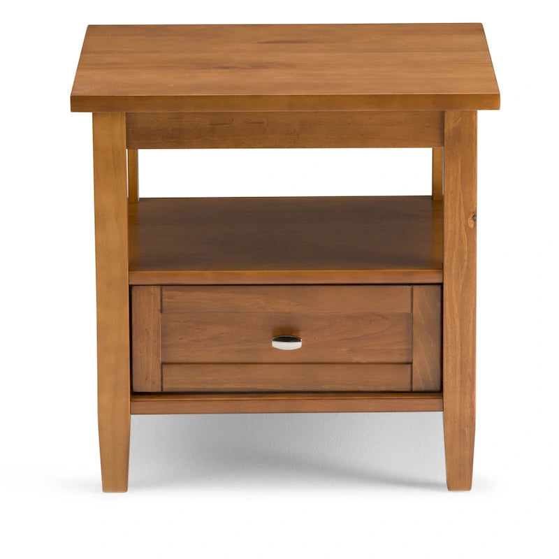 Table d'appoint de transition avec tiroir et étagère ouverte, 50,8 cm de large – Plusieurs coloris