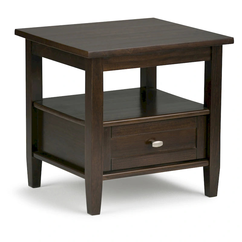 Table d'appoint de transition avec tiroir et étagère ouverte, 50,8 cm de large – Plusieurs coloris