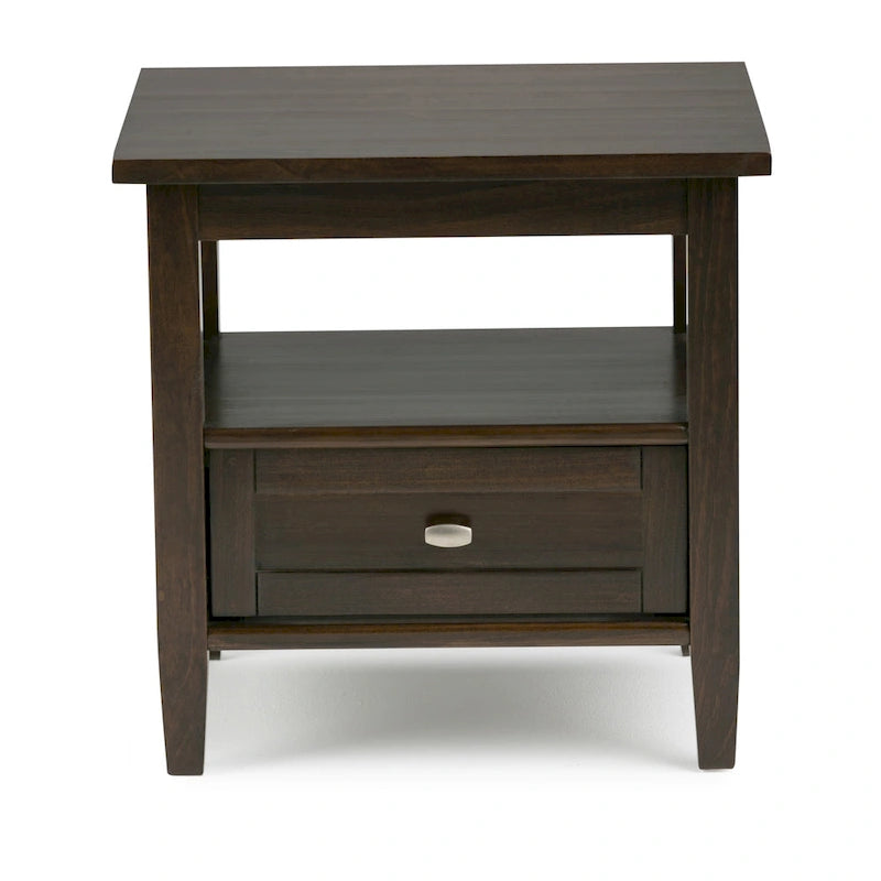 Table d'appoint de transition avec tiroir et étagère ouverte, 50,8 cm de large – Plusieurs coloris