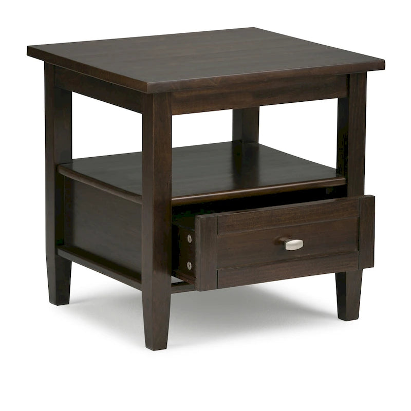 Table d'appoint de transition avec tiroir et étagère ouverte, 50,8 cm de large – Plusieurs coloris