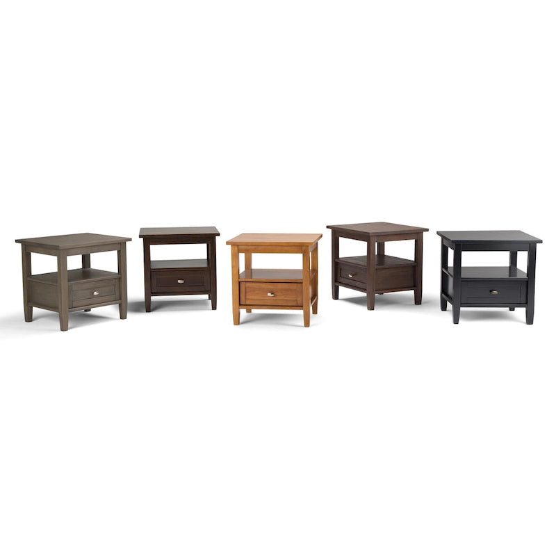 Table d'appoint de transition avec tiroir et étagère ouverte, 50,8 cm de large – Plusieurs coloris