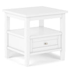 Table d'appoint de transition avec tiroir et étagère ouverte, 50,8 cm de large – Plusieurs coloris