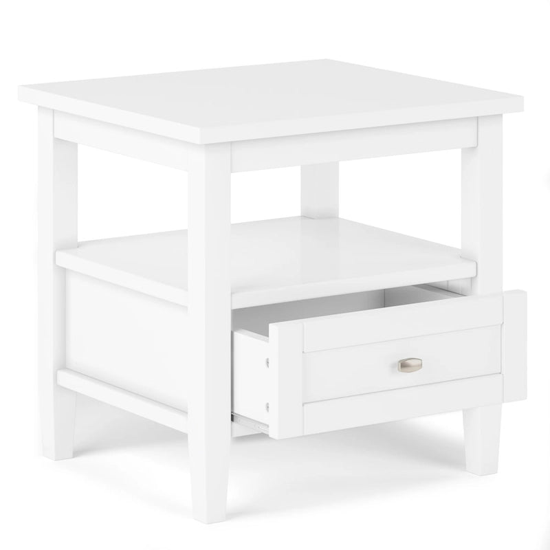Table d'appoint de transition avec tiroir et étagère ouverte, 50,8 cm de large – Plusieurs coloris