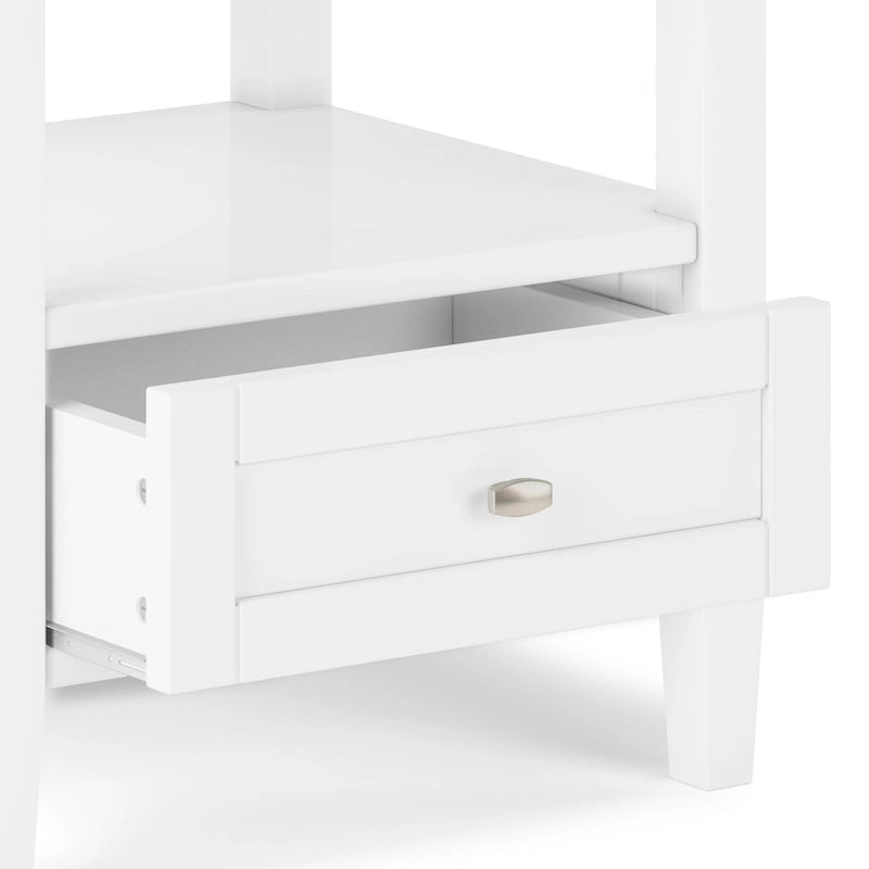 Table d'appoint de transition avec tiroir et étagère ouverte, 50,8 cm de large – Plusieurs coloris