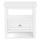 Table d'appoint de transition avec tiroir et étagère ouverte, 50,8 cm de large – Plusieurs coloris
