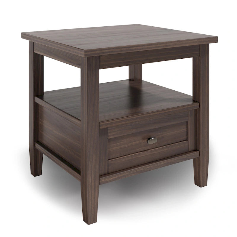 Table d'appoint de transition avec tiroir et étagère ouverte, 50,8 cm de large – Plusieurs coloris