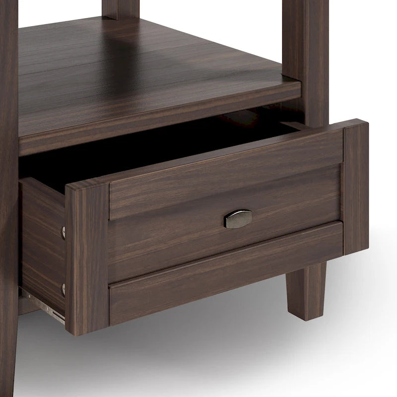 Table d'appoint de transition avec tiroir et étagère ouverte, 50,8 cm de large – Plusieurs coloris