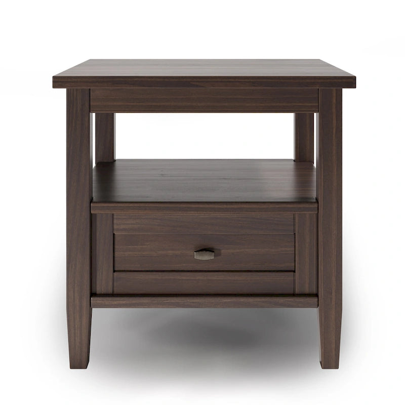 Table d'appoint de transition avec tiroir et étagère ouverte, 50,8 cm de large – Plusieurs coloris