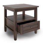 Table d'appoint de transition avec tiroir et étagère ouverte, 50,8 cm de large – Plusieurs coloris