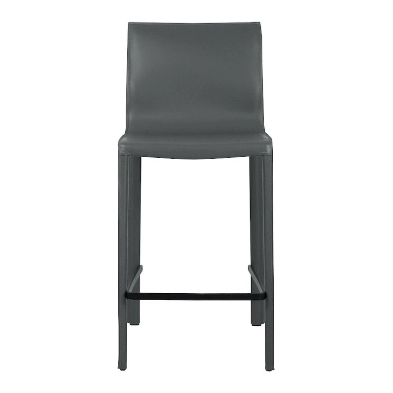 Tabouret de comptoir STAN en cuir moderne