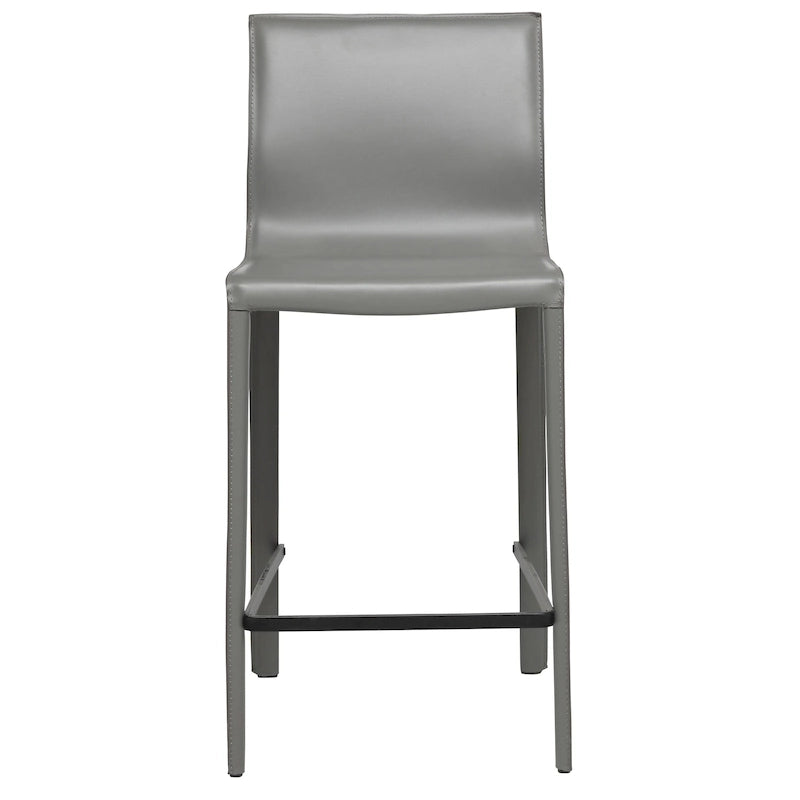 Tabouret de comptoir STAN en cuir moderne