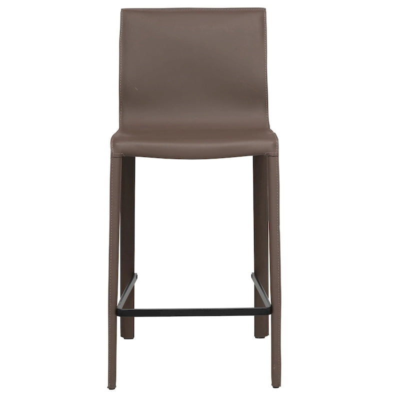 Tabouret de comptoir STAN en cuir moderne