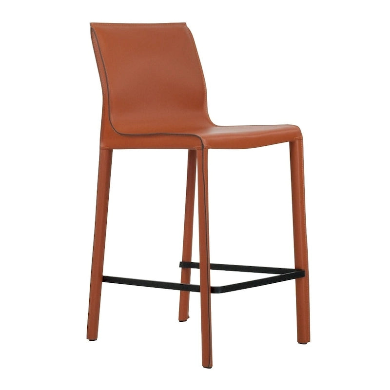 Tabouret de comptoir STAN en cuir moderne