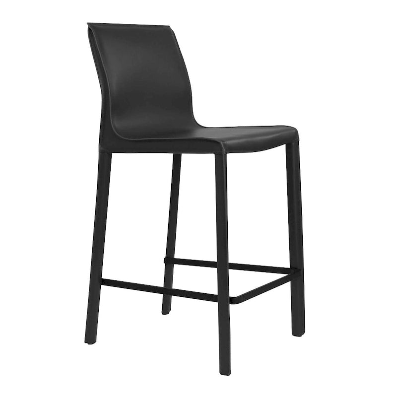 Tabouret de comptoir STAN en cuir moderne