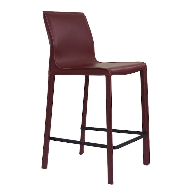 Tabouret de comptoir STAN en cuir moderne