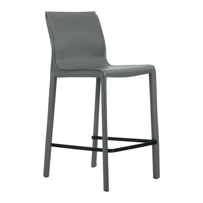 Tabouret de comptoir STAN en cuir moderne