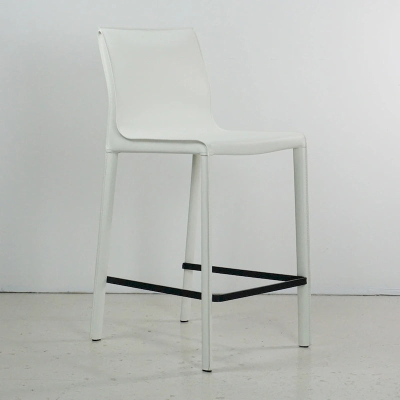 Tabouret de comptoir STAN en cuir moderne
