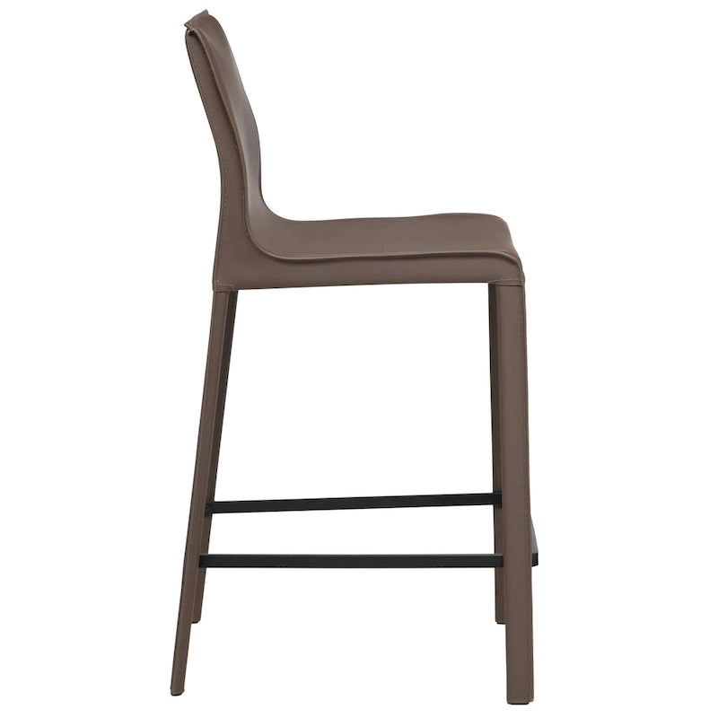 Tabouret de comptoir STAN en cuir moderne