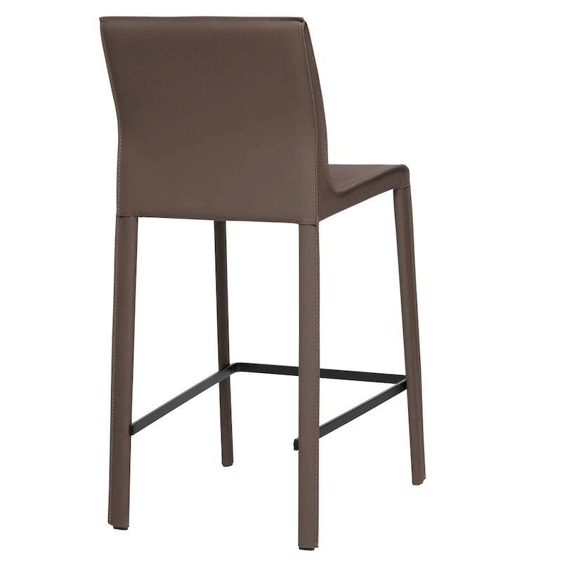 Tabouret de comptoir STAN en cuir moderne