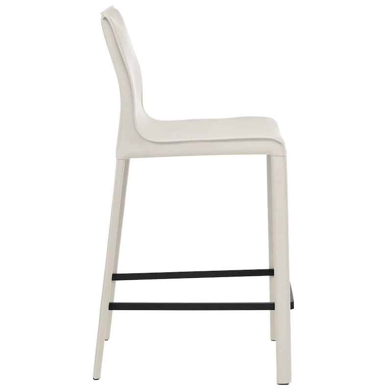 Tabouret de comptoir STAN en cuir moderne