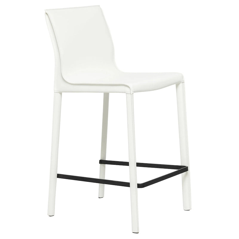 Tabouret de comptoir STAN en cuir moderne