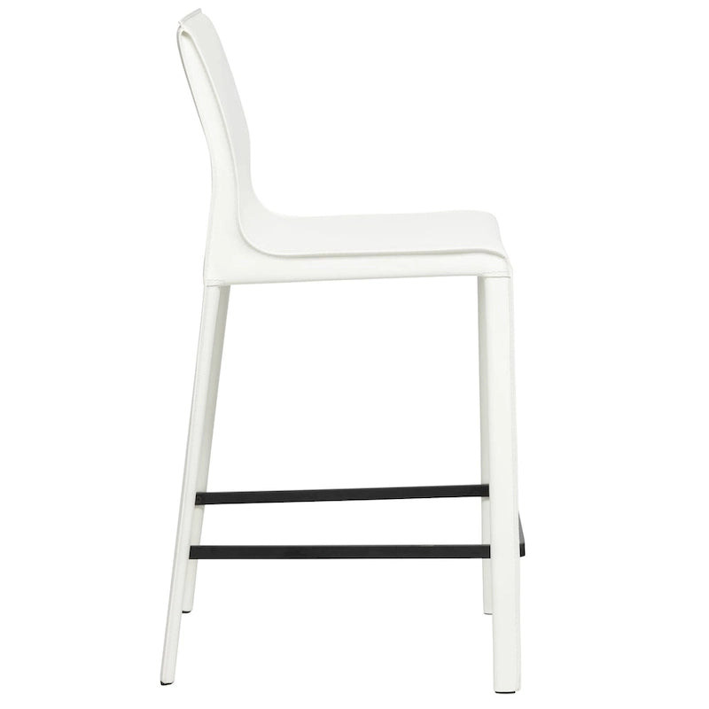 Tabouret de comptoir STAN en cuir moderne