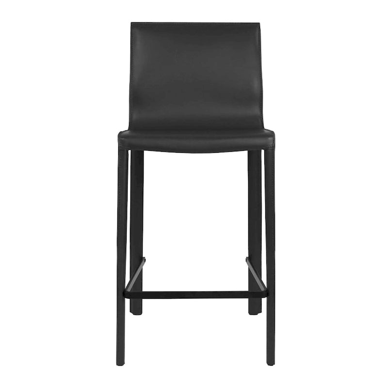 Tabouret de comptoir STAN en cuir moderne