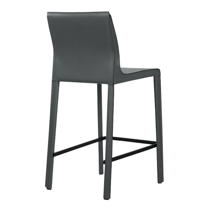Tabouret de comptoir STAN en cuir moderne