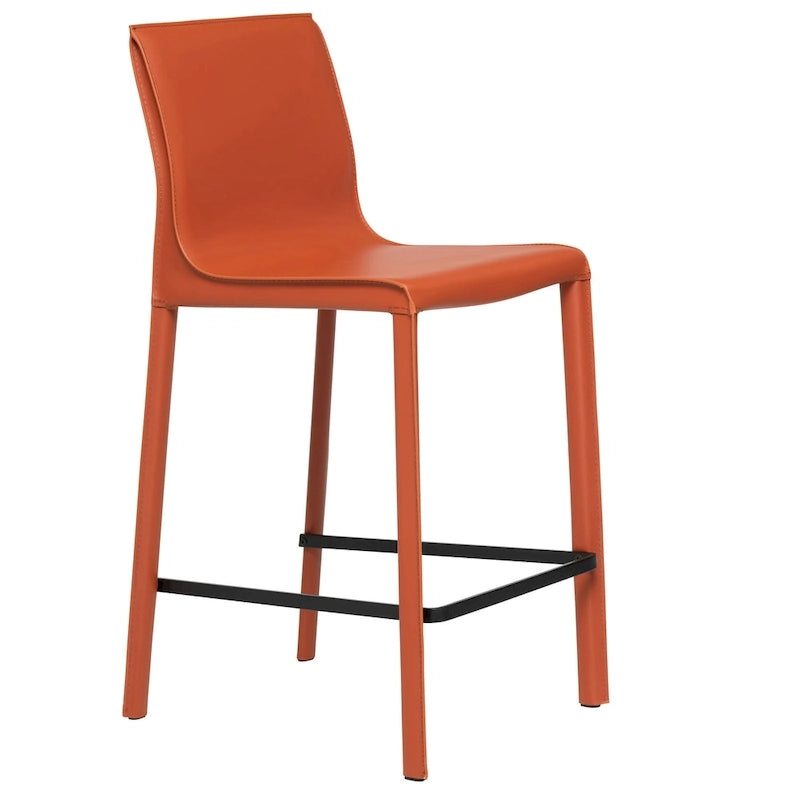 Tabouret de comptoir STAN en cuir moderne