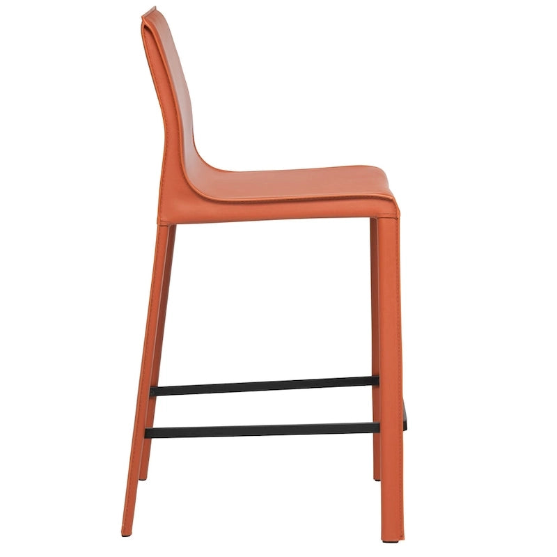 Tabouret de comptoir STAN en cuir moderne