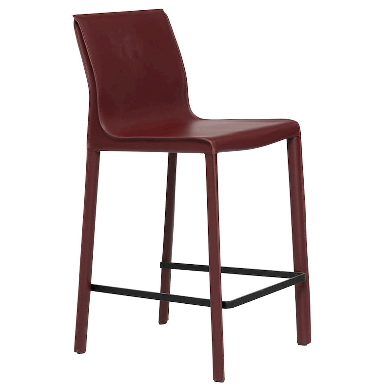 Tabouret de comptoir STAN en cuir moderne