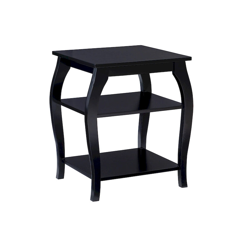 Table d'appoint de ferme Ingrid Wood avec 2 étagères