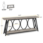 Table console extra longue de 70,9 pouces Table d'appoint de canapé pour salon