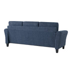 Canapé contemporain 3 places en microfibre gris/marron/huître/marron clair/bleu