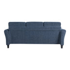 Canapé contemporain 3 places en microfibre gris/marron/huître/marron clair/bleu