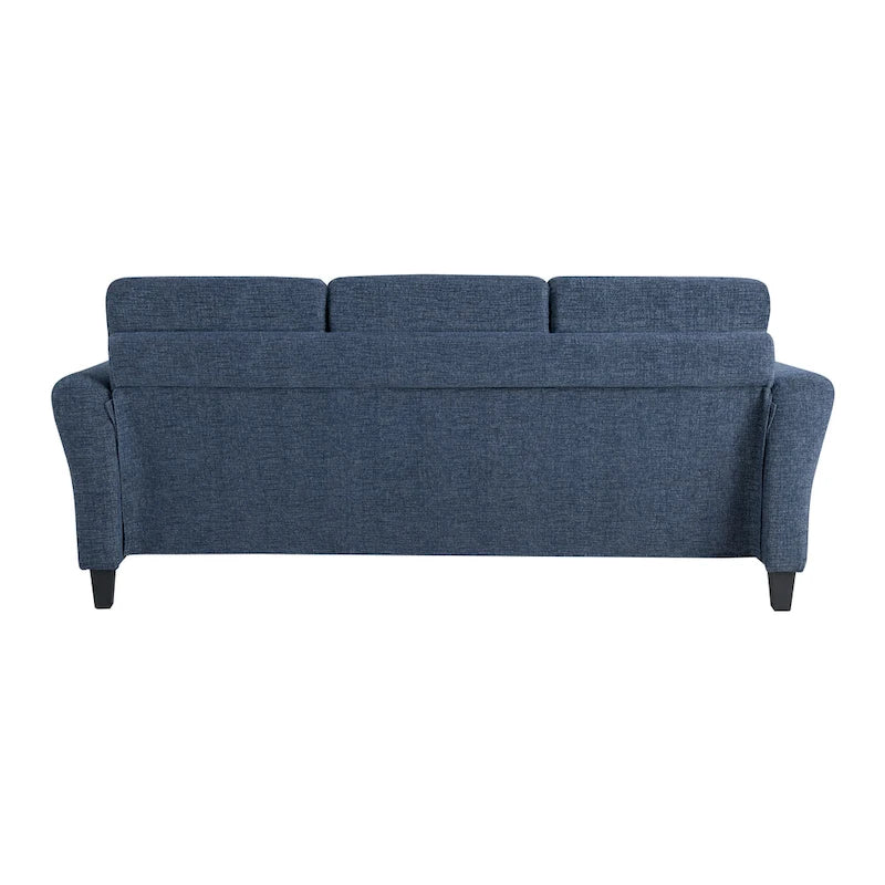 Canapé contemporain 3 places en microfibre gris/marron/huître/marron clair/bleu