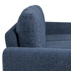 Canapé contemporain 3 places en microfibre gris/marron/huître/marron clair/bleu