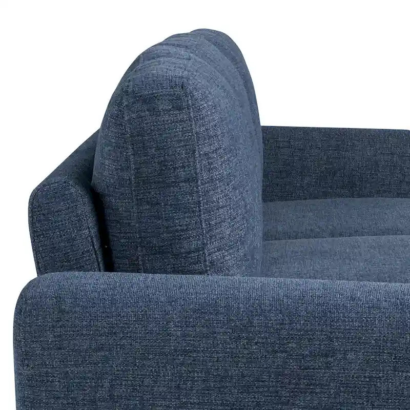 Canapé contemporain 3 places en microfibre gris/marron/huître/marron clair/bleu