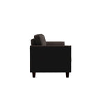 Canapé contemporain 3 places en microfibre gris/marron/huître/marron clair/bleu