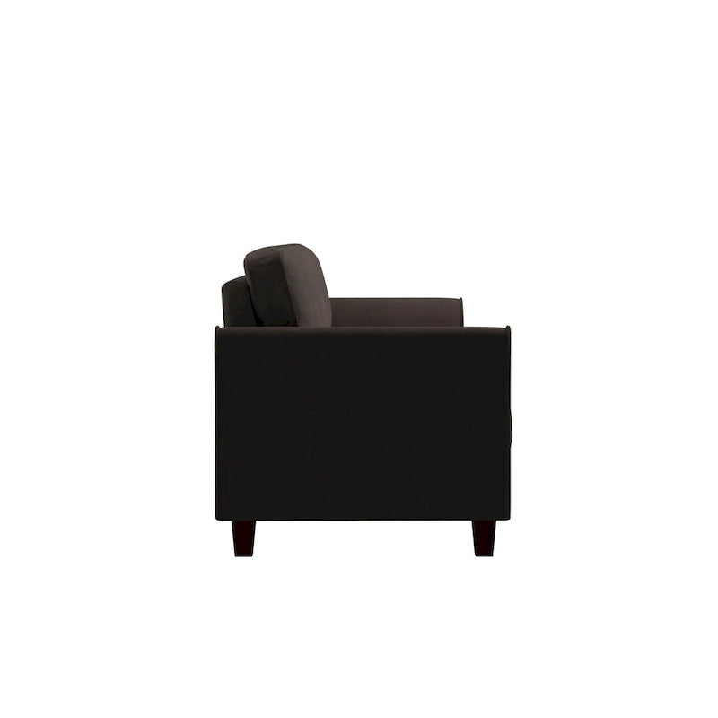 Canapé contemporain 3 places en microfibre gris/marron/huître/marron clair/bleu