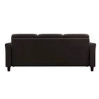 Canapé contemporain 3 places en microfibre gris/marron/huître/marron clair/bleu