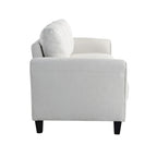 Canapé contemporain 3 places en microfibre gris/marron/huître/marron clair/bleu