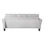 Canapé contemporain 3 places en microfibre gris/marron/huître/marron clair/bleu